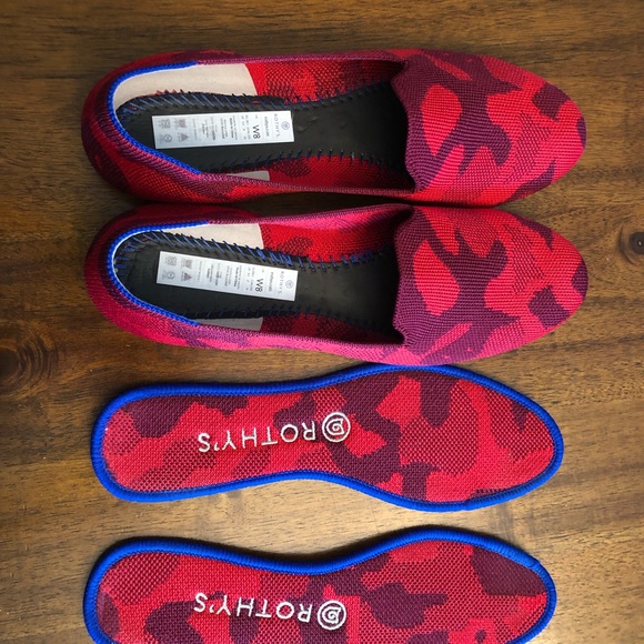 Rothys red camo loafers- size 8 - Picture 4 of 4
